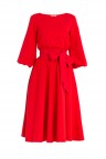 Красное платье миди со свободной юбкой Romanika 